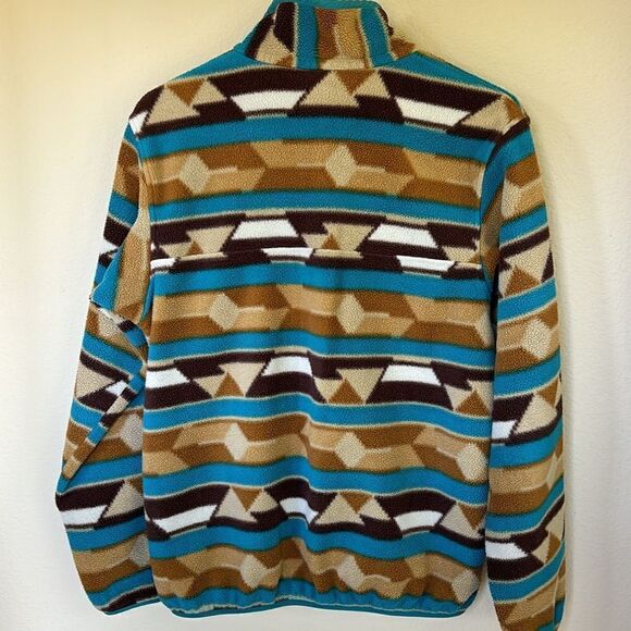 Patagonia Snap Synchilla fleece Pullover brown blue‎ sweatshirt women's small - Picture 7 of 7
